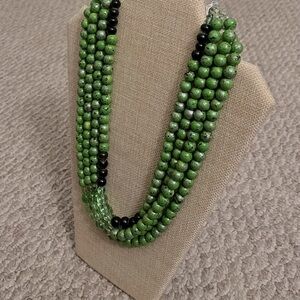 Four Row Multicolor- Strand Necklace
